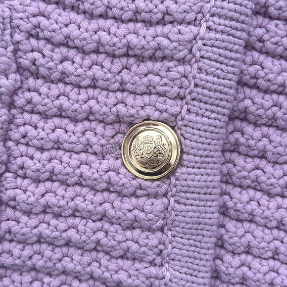 NEW Ba&sh Bash  Gaspard Tweed Cardigan Jacket In Purple Lilac | size 1 / S - Picture 13 of 13